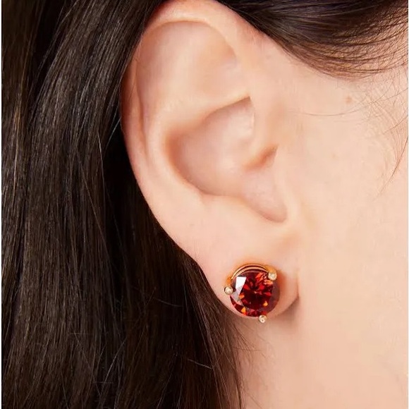 kate spade Jewelry - NEW Kate Spade Rise and Shine Red Cubic studs